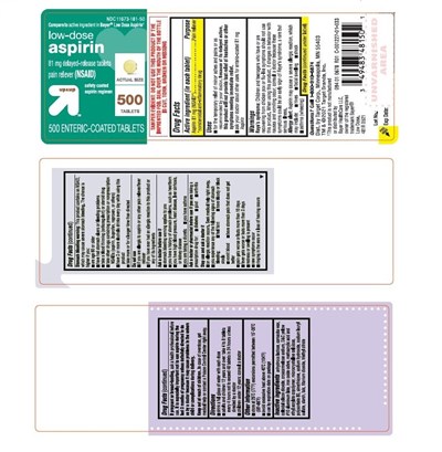 481r Target Low Dose Aspirin Bottle Label 500ct